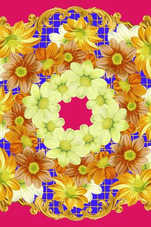 花卉印花华亿平台图片