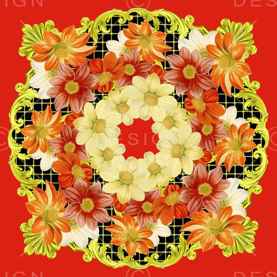 花卉印花华亿平台图片