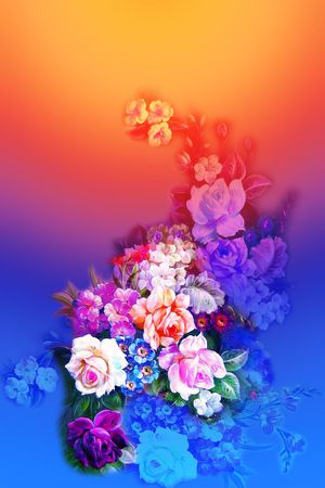 花卉印花华亿平台图片