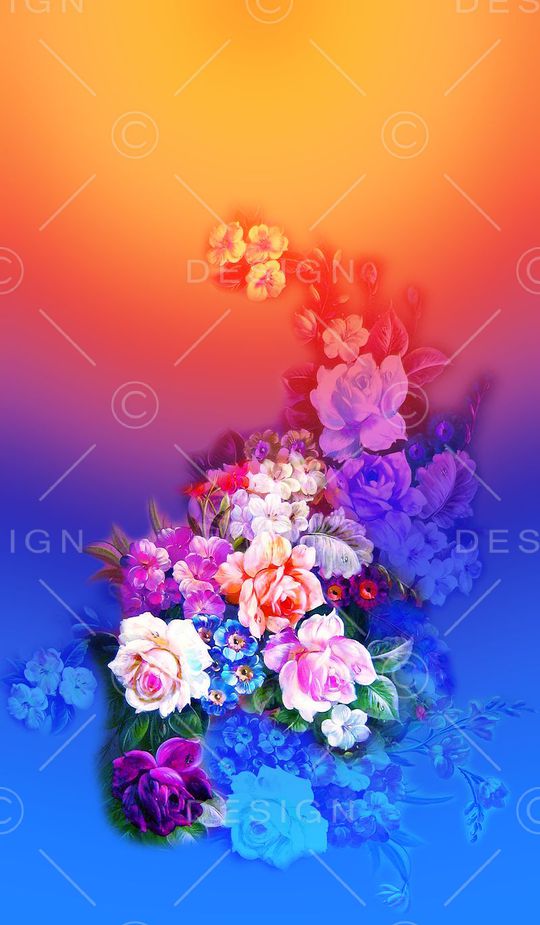 花卉印花华亿平台图片