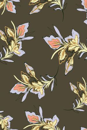 树叶印花华亿平台图片