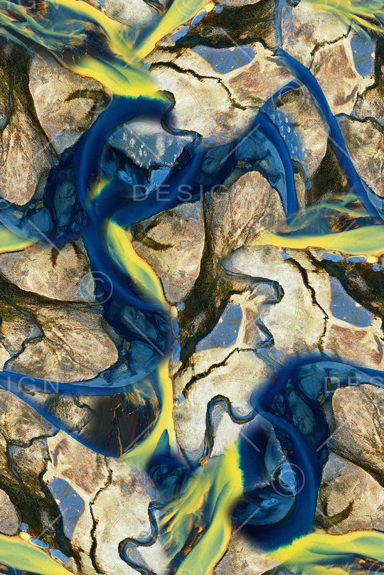 手绘水彩地理几何印花印花华亿平台图片