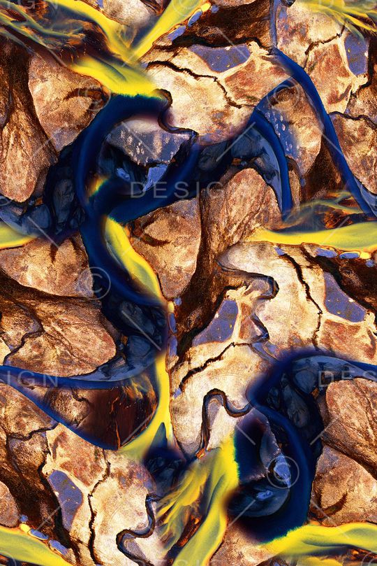 手绘水彩地理几何印花印花华亿平台图片