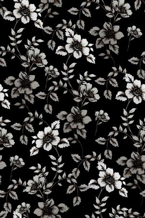 抽象手绘满版花卉印花华亿平台图片