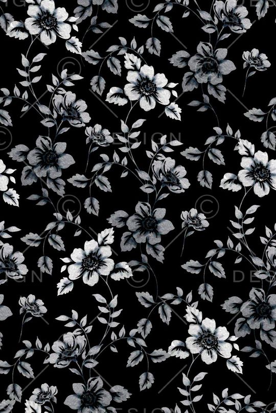 抽象手绘满版花卉印花华亿平台图片