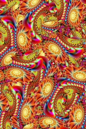 分形漩涡印花华亿平台图片