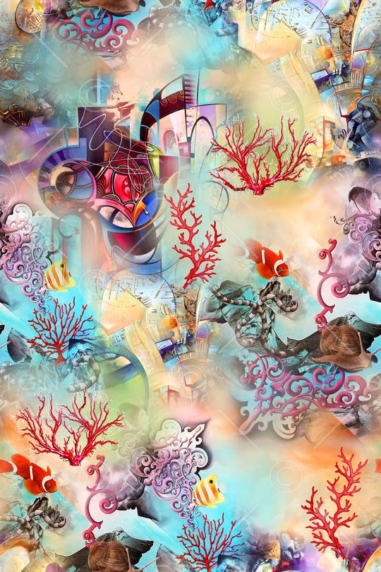 抽象印花华亿平台图片