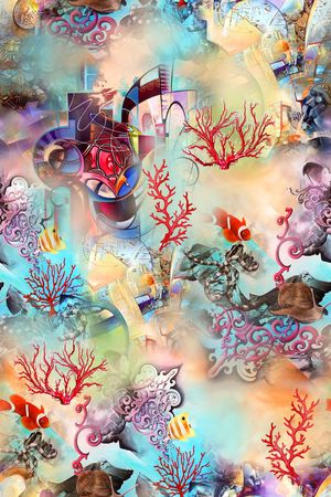 抽象印花华亿平台图片