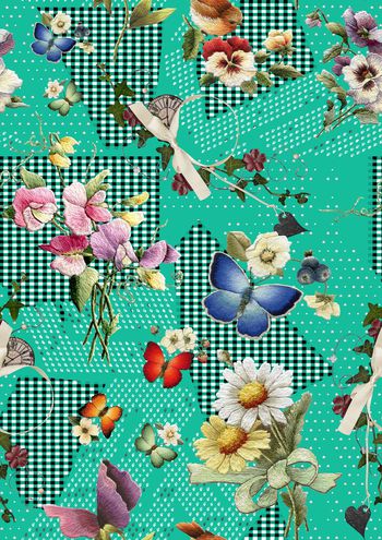 706535-立体几何刺绣蝴蝶花与鸟3