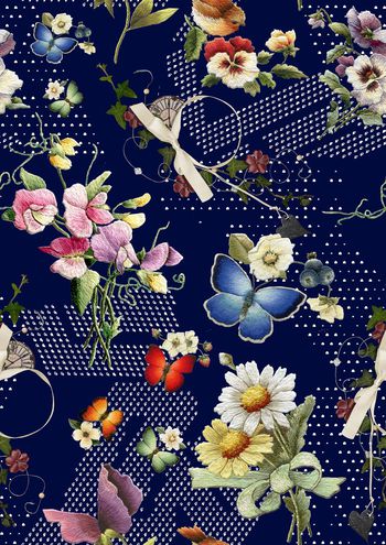 706537-立体几何刺绣蝴蝶花与鸟5