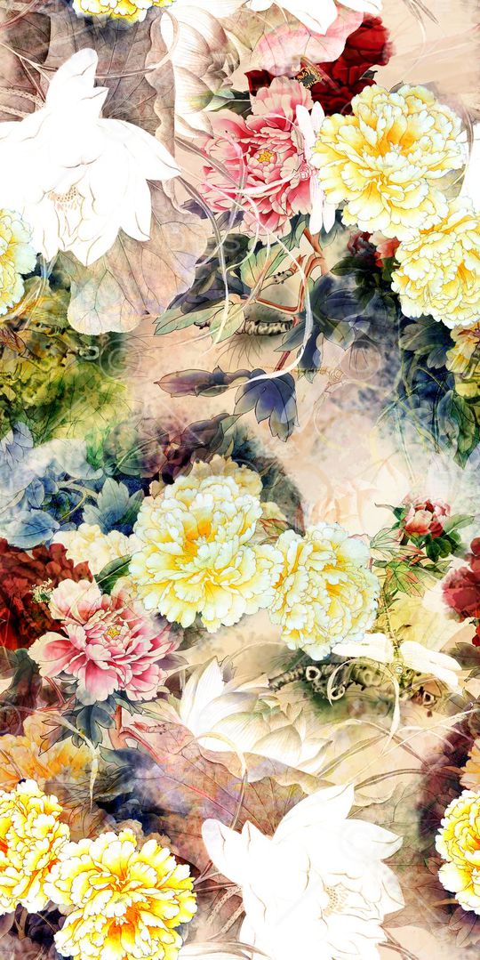 花卉印花华亿平台图片