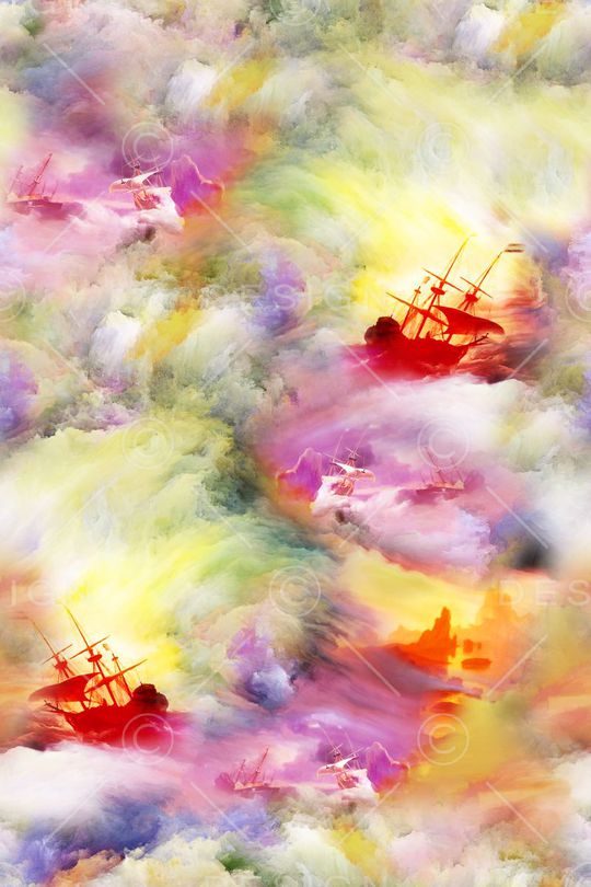 云彩印花华亿平台图片