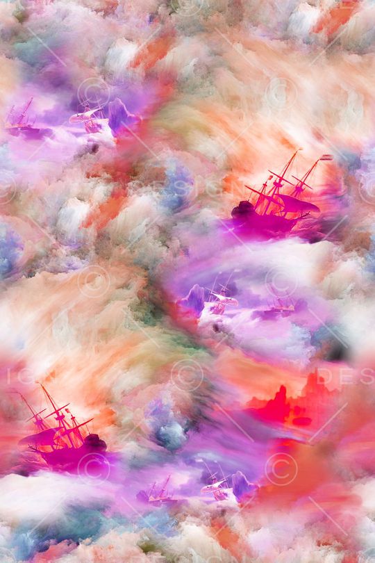 云彩印花华亿平台图片