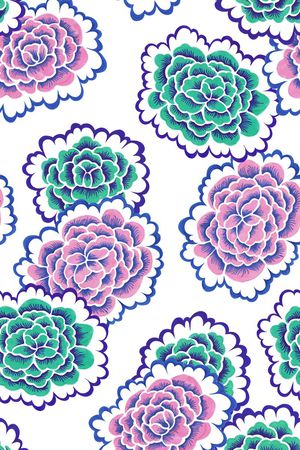 超大花卉印花华亿平台图片