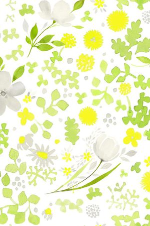 水彩花朵印花华亿平台图片