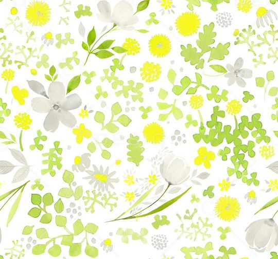 水彩花朵印花华亿平台图片