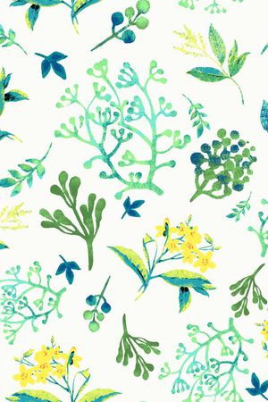 花和叶子印花华亿平台图片