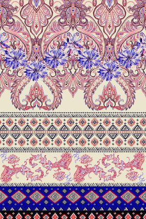 佩斯利印花华亿平台图片