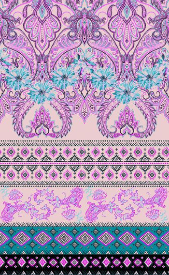 706697-佩斯利民族几何1