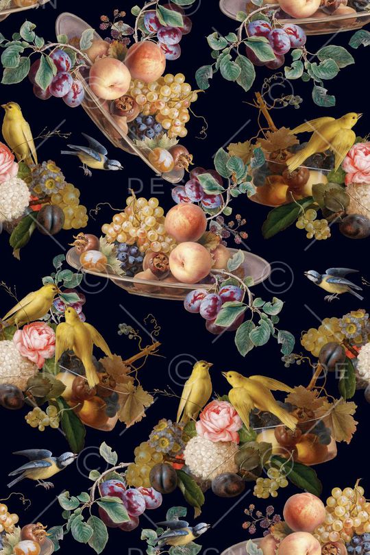 花鸟印花华亿平台图片