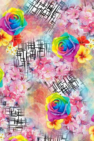 几何印花华亿平台图片