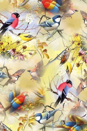 手绘花印花华亿平台图片