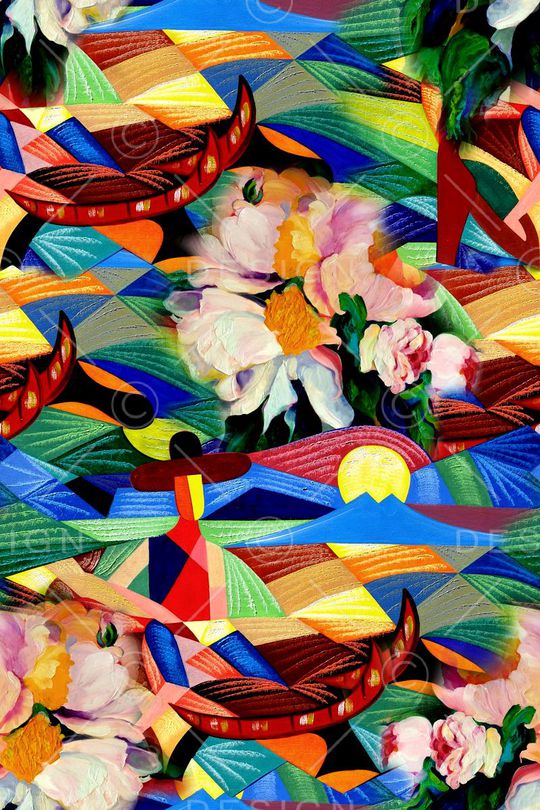 抽象印花华亿平台图片