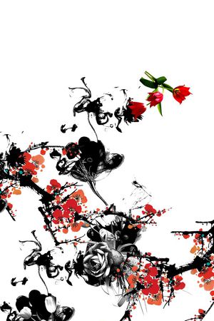 花卉印花华亿平台图片