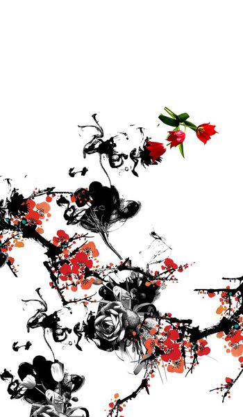 花卉印花华亿平台图片