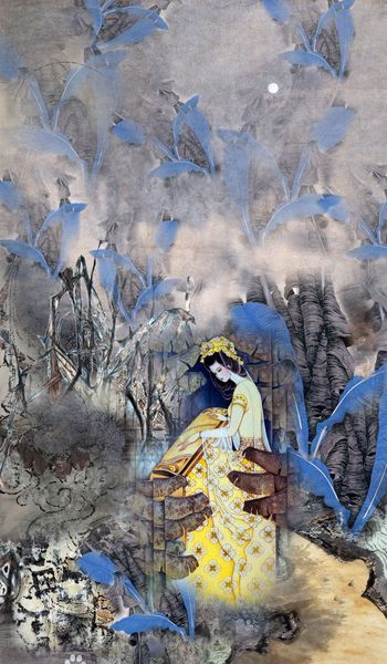 水墨印花华亿平台图片