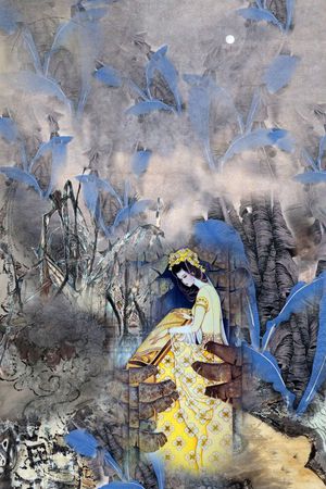 水墨印花华亿平台图片