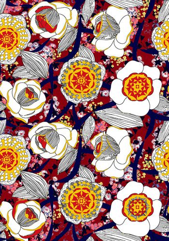 707090-时尚大花朵 碎花雏菊底纹--2