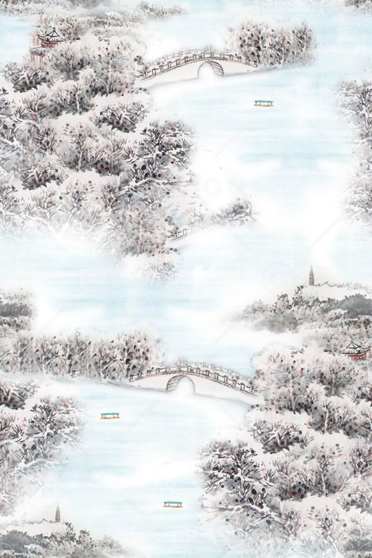 断桥残雪印花华亿平台图片