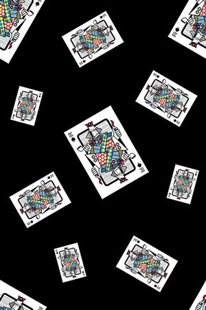 扑克牌印花华亿平台图片