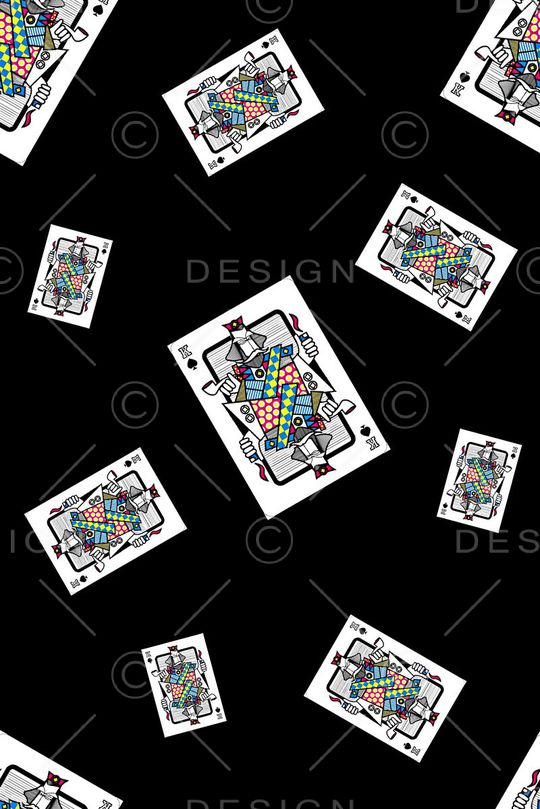 扑克牌印花华亿平台图片