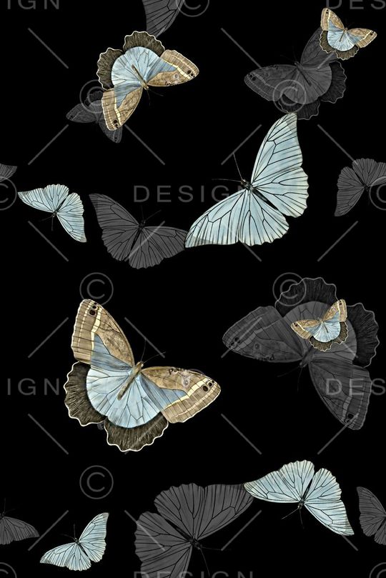 蝴蝶印花华亿平台图片