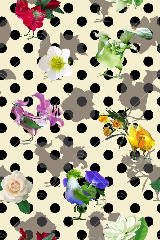 花卉印花华亿平台图片