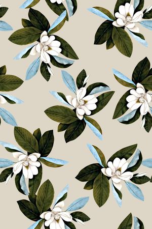 抽象手绘满版花卉印花华亿平台图片