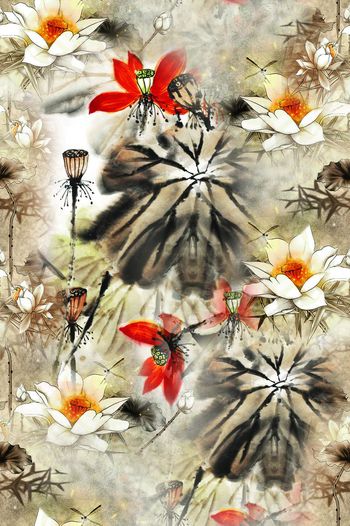 中国风印花华亿平台图片