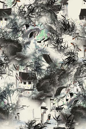 中国风印花华亿平台图片