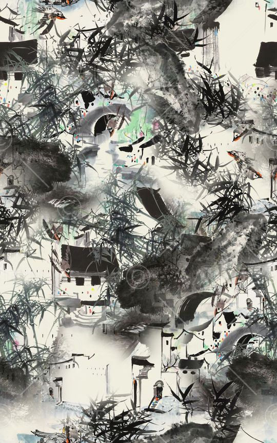 中国风印花华亿平台图片