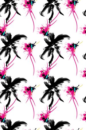 水彩水墨印花华亿平台图片