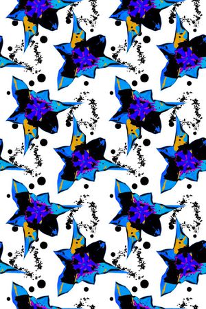 水彩水墨印花华亿平台图片