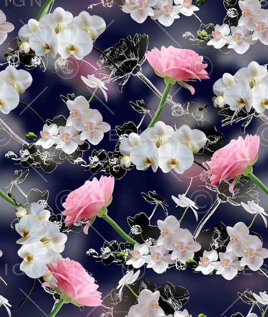 莫妮卡-大牌华亿平台印花华亿平台图片