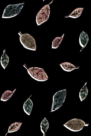 树叶印花华亿平台图片