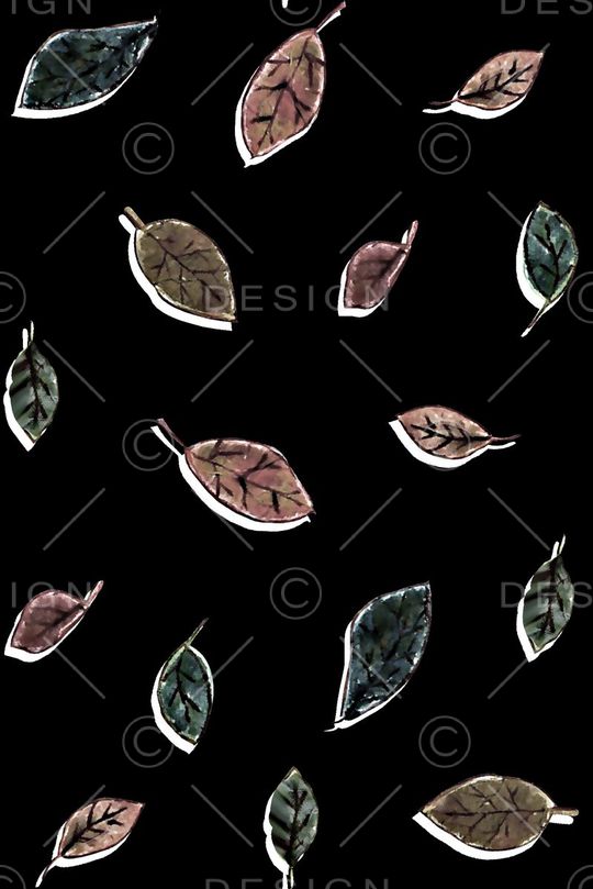 树叶印花华亿平台图片