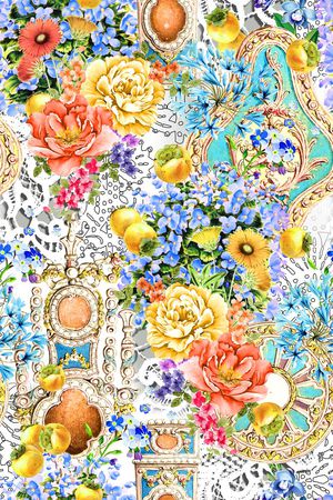 花卉印花华亿平台图片