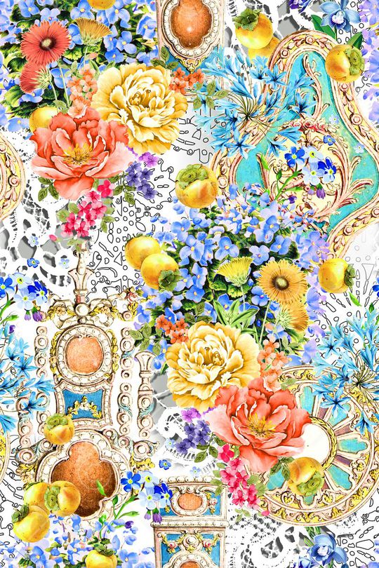 花卉印花华亿平台图片