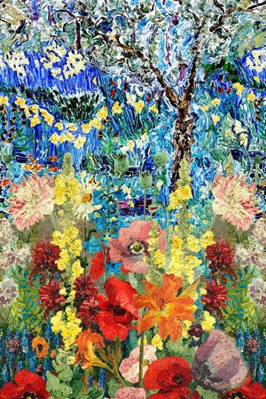 花卉印花华亿平台图片