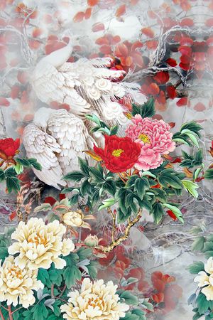 中国风印花华亿平台图片